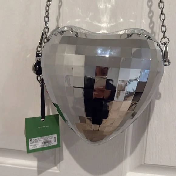 Disco Heart Crossbody Bag - kate spade new york x Target Silver - Picture 8 of 9